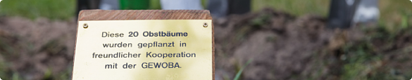 Schild für Baumspender Gewoba