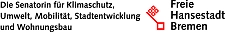 Logo Senatorin für Klimaschutz, Umwelt, Mobilität, Stadtentwicklung und Wohnungsbau
