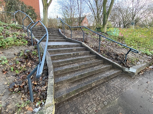 Treppe an der Kleinen Weser 