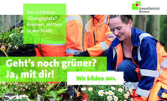 Gärtnerin pflanzt Blumen