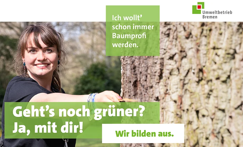 G&auml;rtnerin misst Baum mit Zollstock