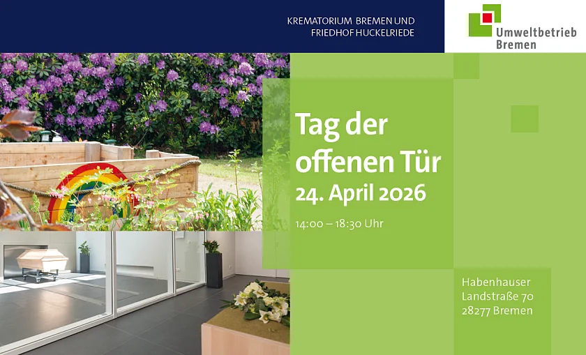 Bilder vom Friedhof Huckelriede und vom Krematorium Bremen