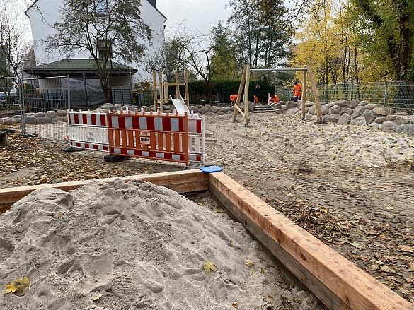 Baustelle Spielfläche Kleine Weser 